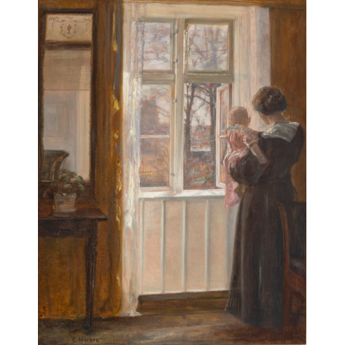 A mother and child at a window